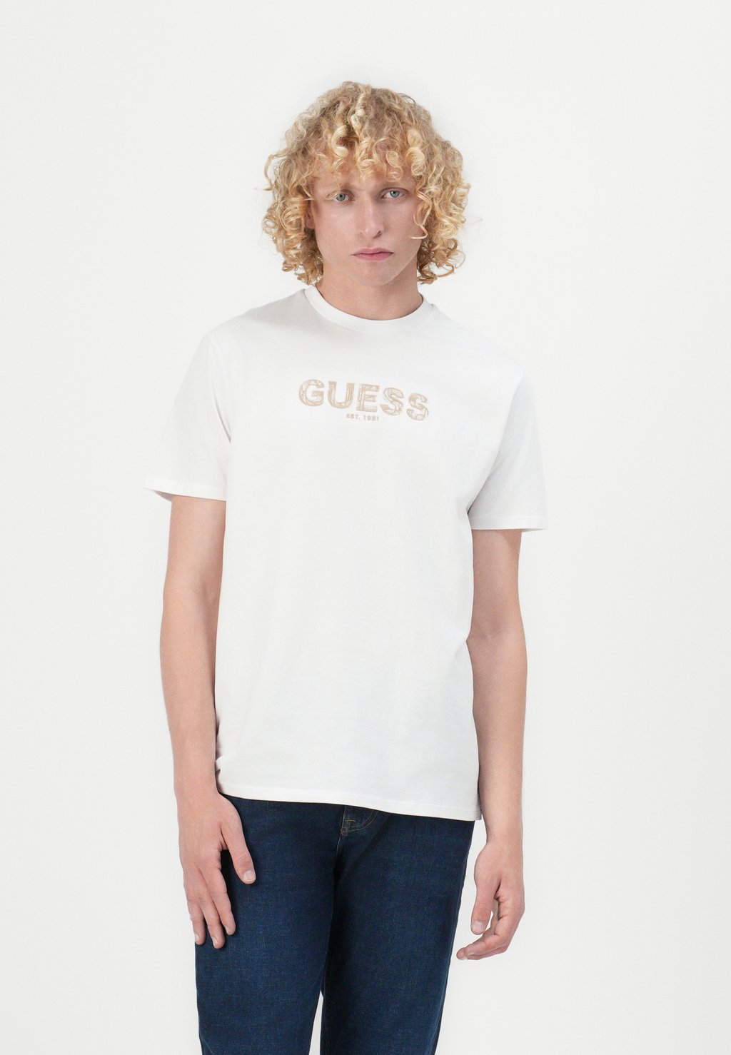 

Футболка с принтом EMBROIDERY LOGO Guess, белый