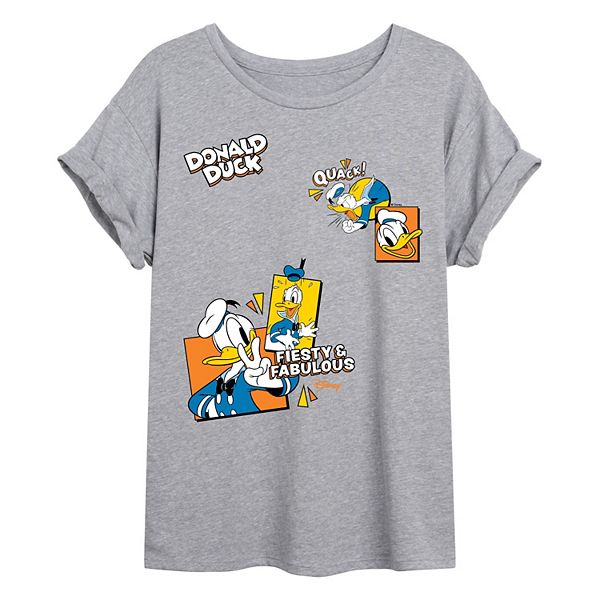 

Футболка оверсайз Juniors с коллажем Donald Duck Disney, Heather Gray