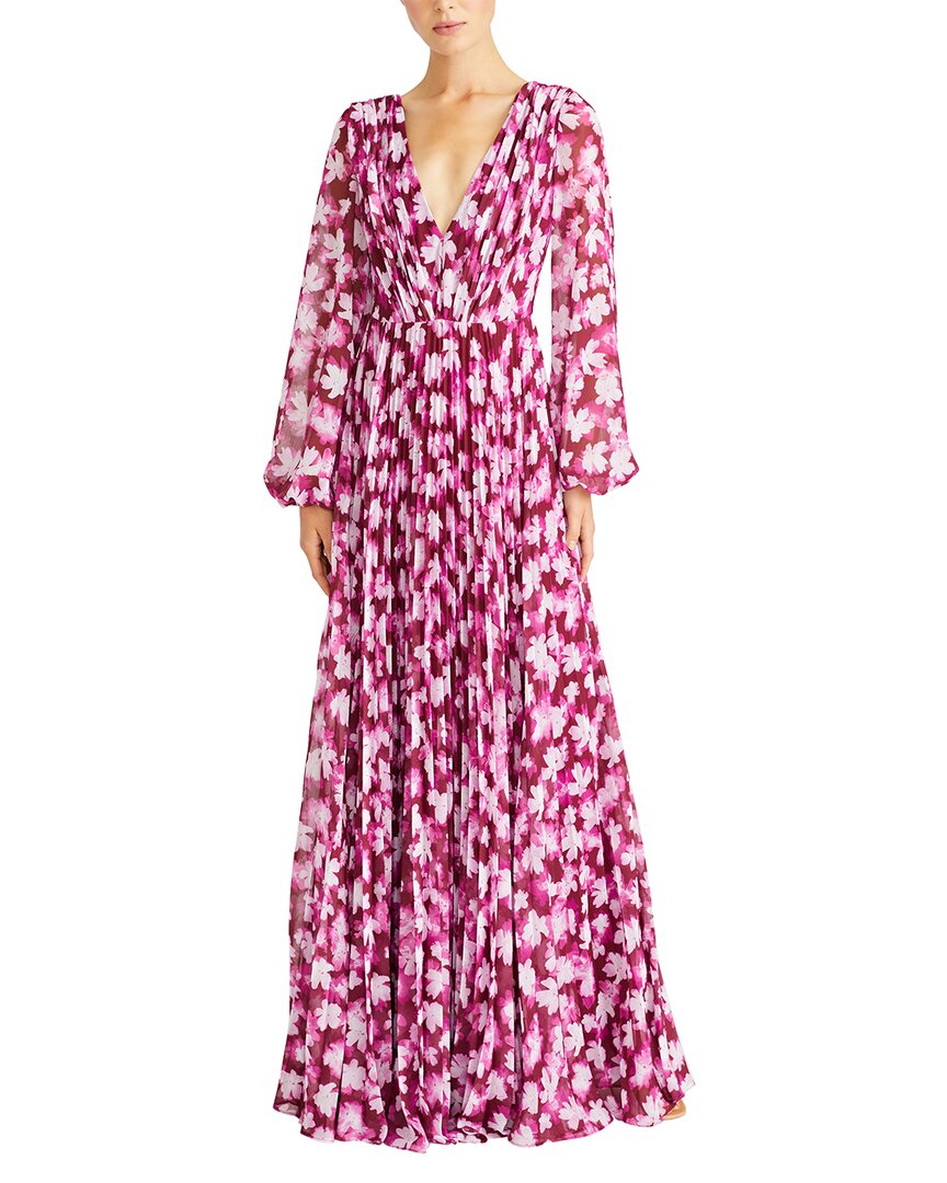 

Платье макси из шифона ML Monique Lhuillier Melanie, черный