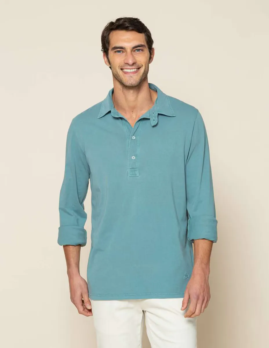 

Мужская рубашка поло с длинными рукавами Scotta 1985, индиго