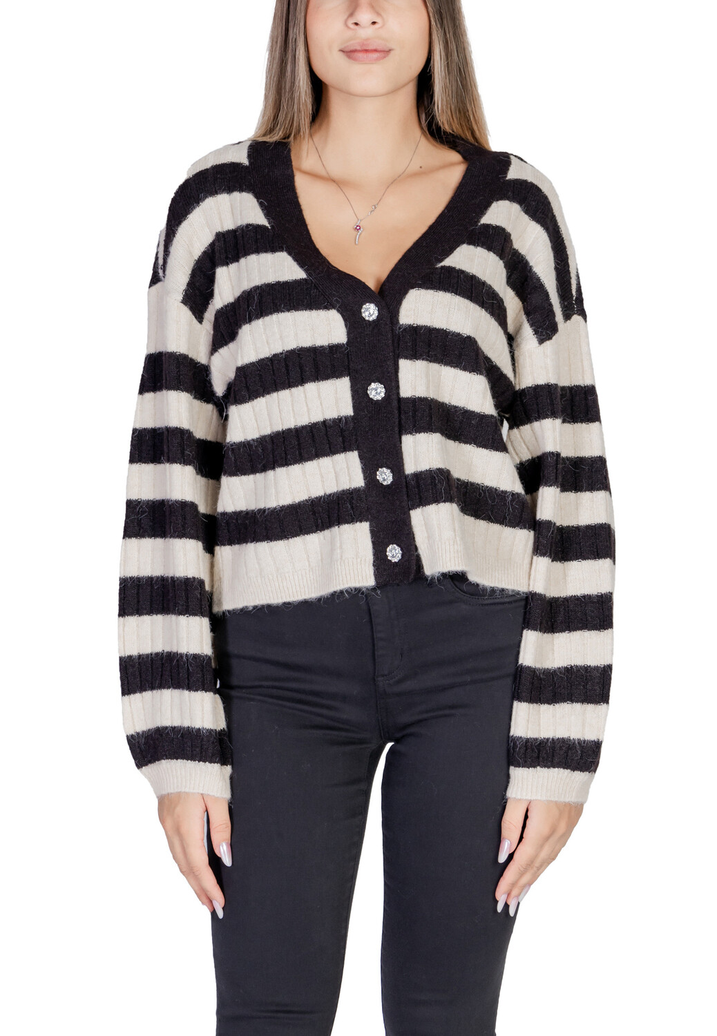 

Кофта Vero Moda в полоску, бежевый/черный