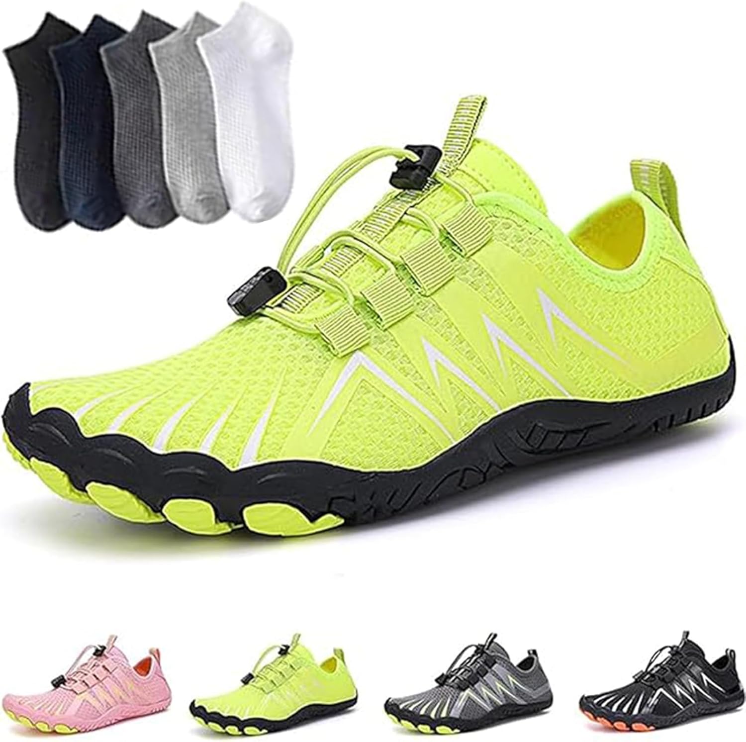 

Кроссовки с широкой носочной частью, дышащие, не скользящие, быстросохнущие, для воды, активного отдыха на улице, плавания, бассейна, пляжа, серфинга, прогулок, йоги на воде, реки, унисекс Giltpeak, зеленый