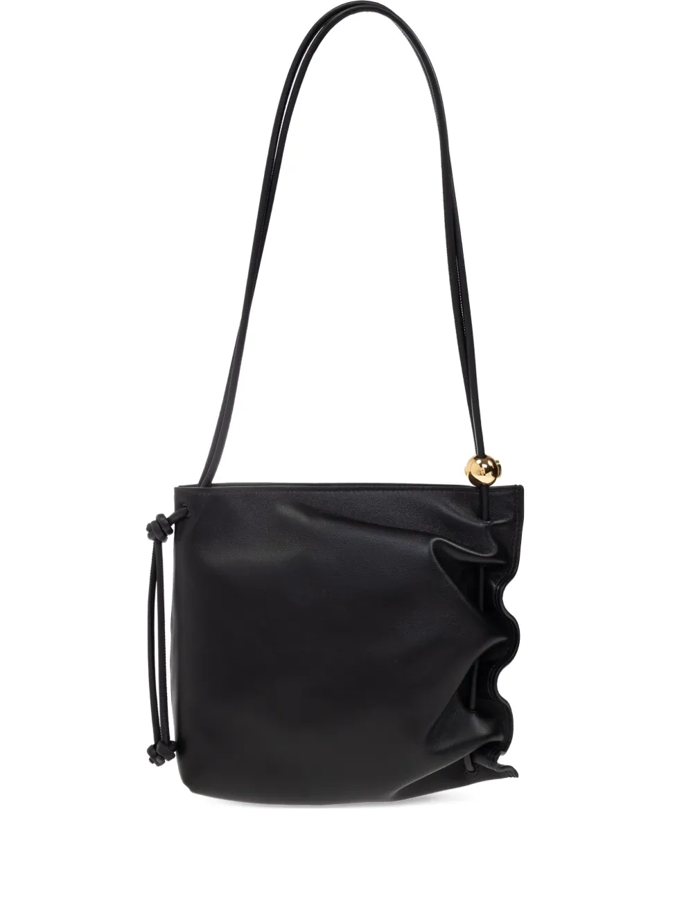 

Сумка на плечо со сборками Furla, черный