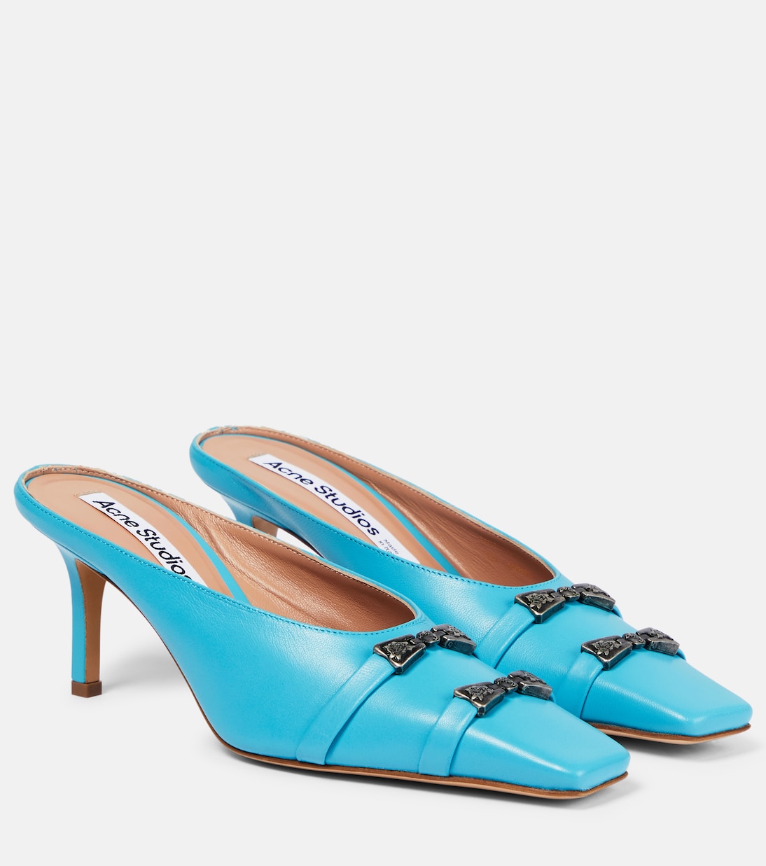 Туфли из декорированной кожи Acne Studios, Turquoise