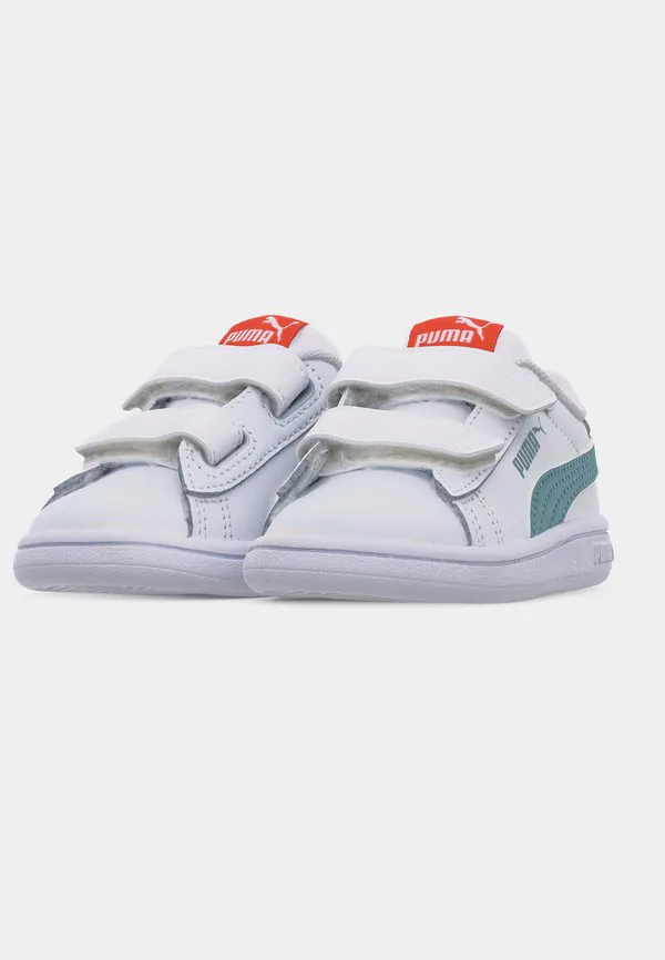 Унисекс кроссовки smash 3.0 Puma, White/Baltic Sea Blue — фото 3