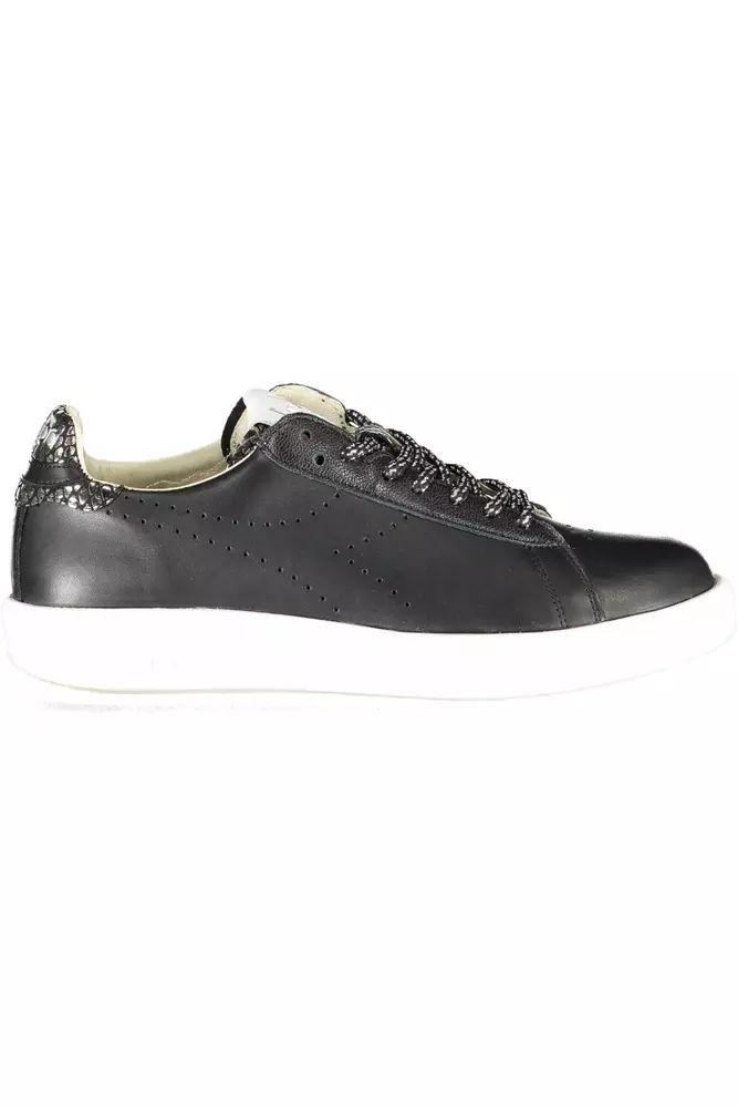 Кроссовки женские Diadora Chic Contrast Sole Lace Up, черный