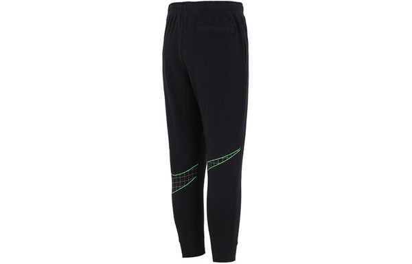 Брюки men's back logo knit black sports pants/trousers/joggers Nike, черный — фото 2