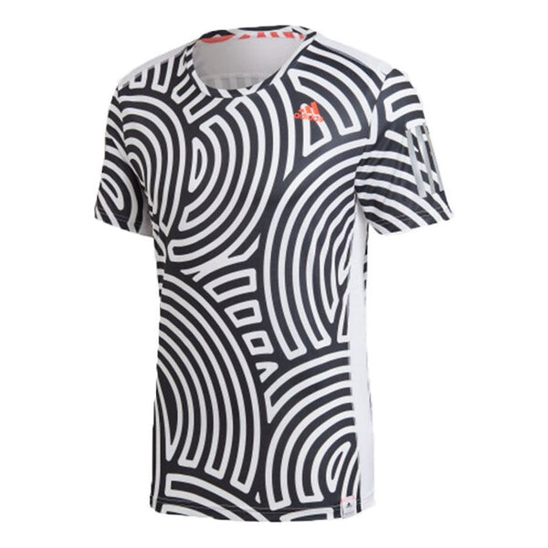 

Футболка Men's adidas x Hiroko Takahashi Riko Crossover Round Neck Printing Casual Sports Running Short Sleeve Black T-Shirt, черный