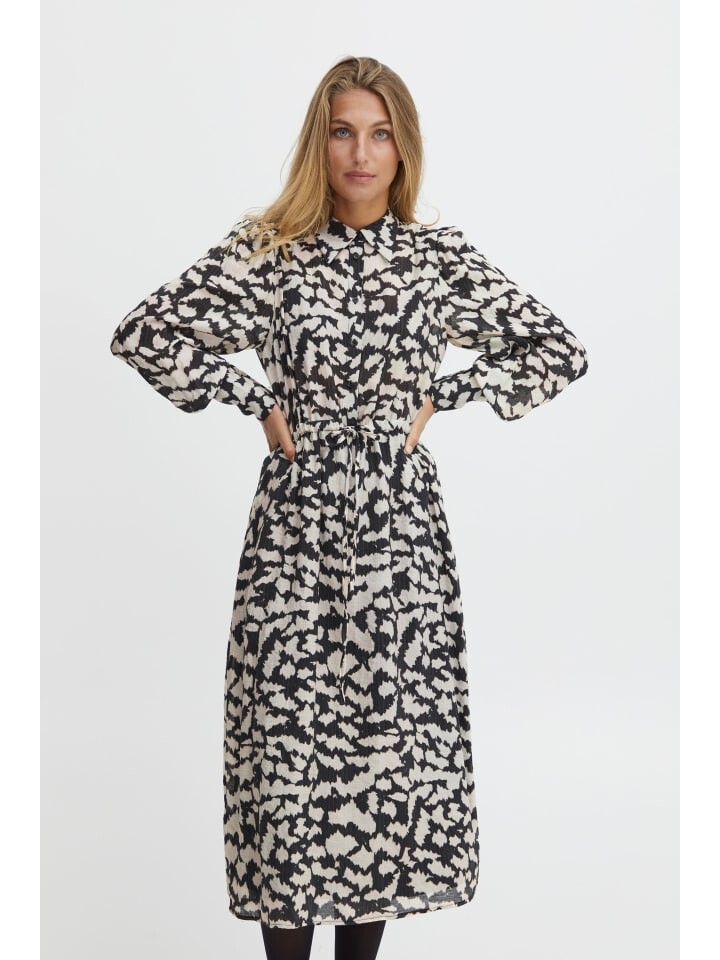 

Короткое платье Fransa A-Linien-Kleid FRILLA DR 1 - 20611803 Langarmkleid mit A-Linie, серый