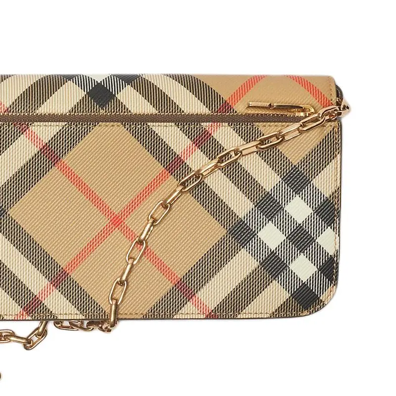 Кошелёк из полиуретана и полиэстера женский песочный Burberry — фото 4