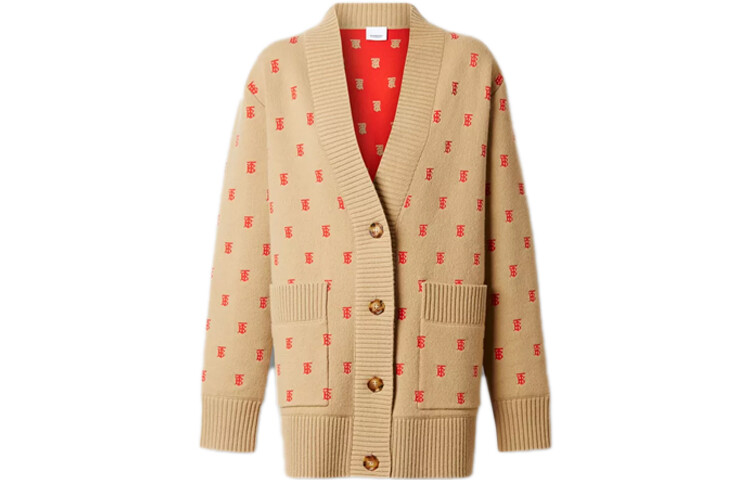 

Кардиган женский кашемировый Burberry, коричневый / красный