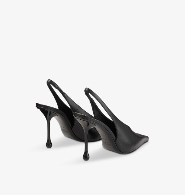 Туфли-Лодочки Isa 95 из кожи с открытой пяткой и каблуком Jimmy Choo, черный — фото 4