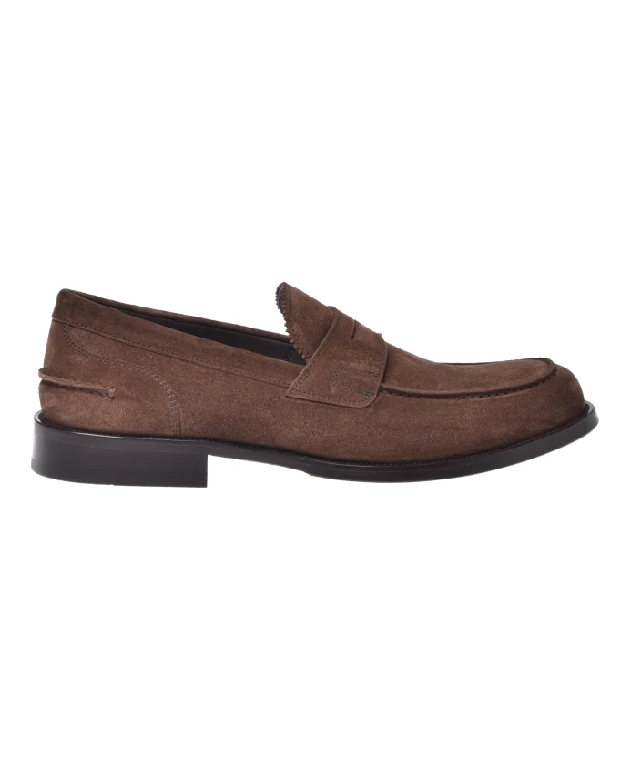 

Лоферы из темно-коричневой замши Baldinini, коричневый