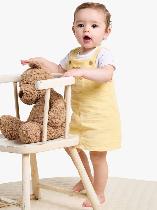 

Комплект детского боди и платья Mini Cuddles, желтый