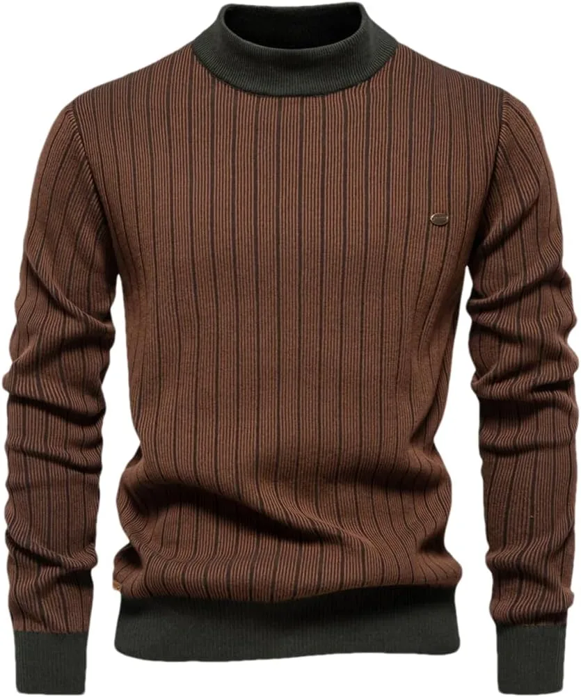 

Мужской повседневный пуловер с вертикальным воротником