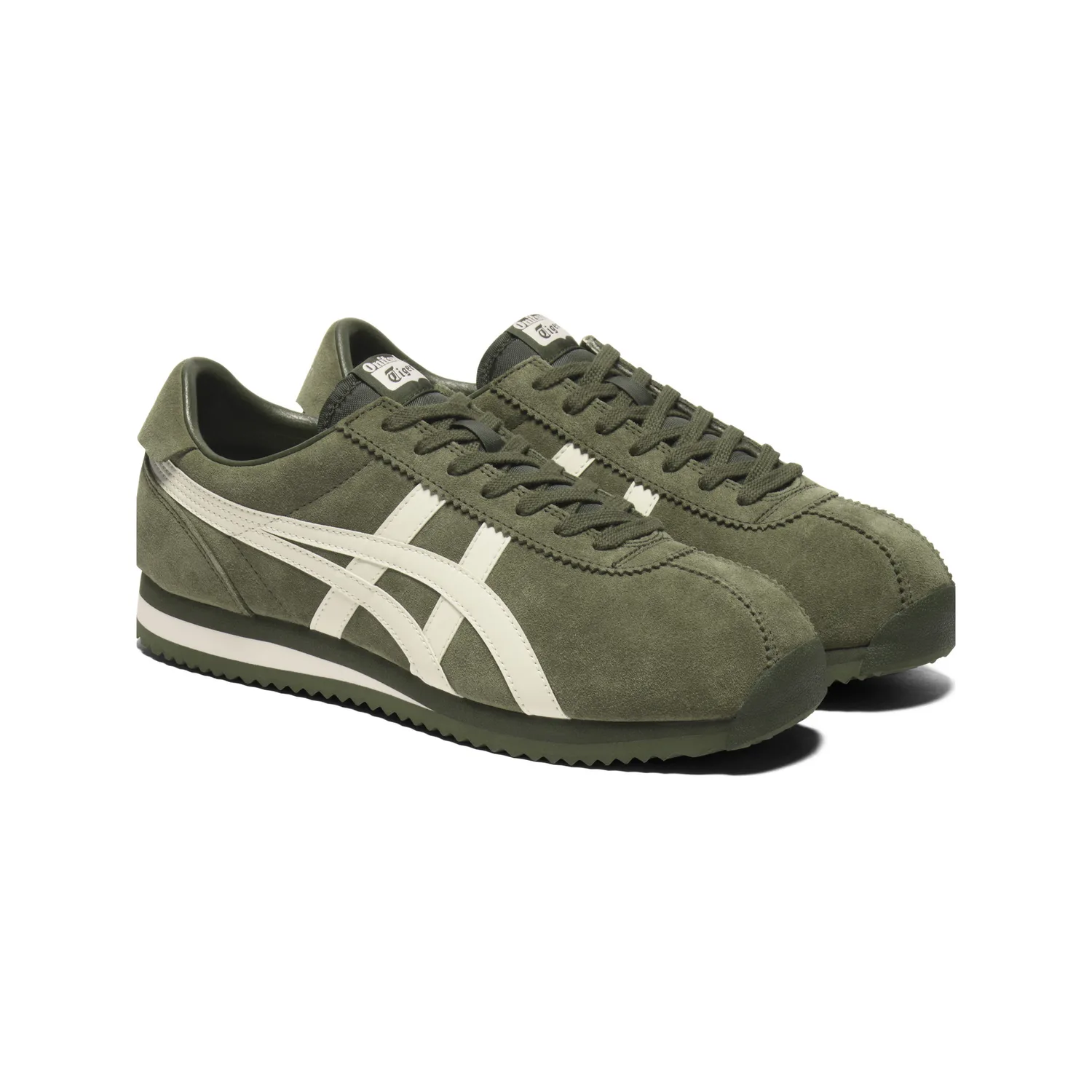 Onitsuka Tiger CORSAIR Cow Split Leather Low top Casual Shoes Unisex Green — фото 4