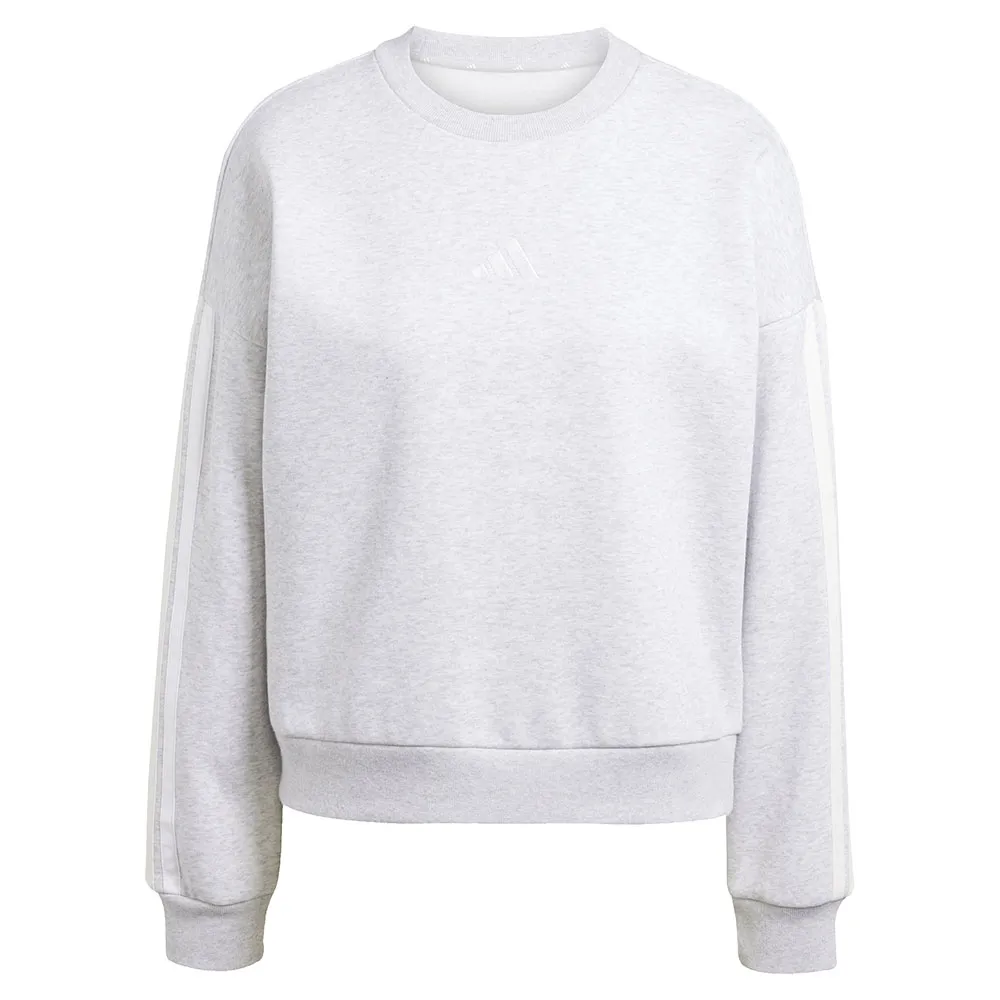 Толстовка adidas Essentials 3 Stripes Fleece, серый — фото 3