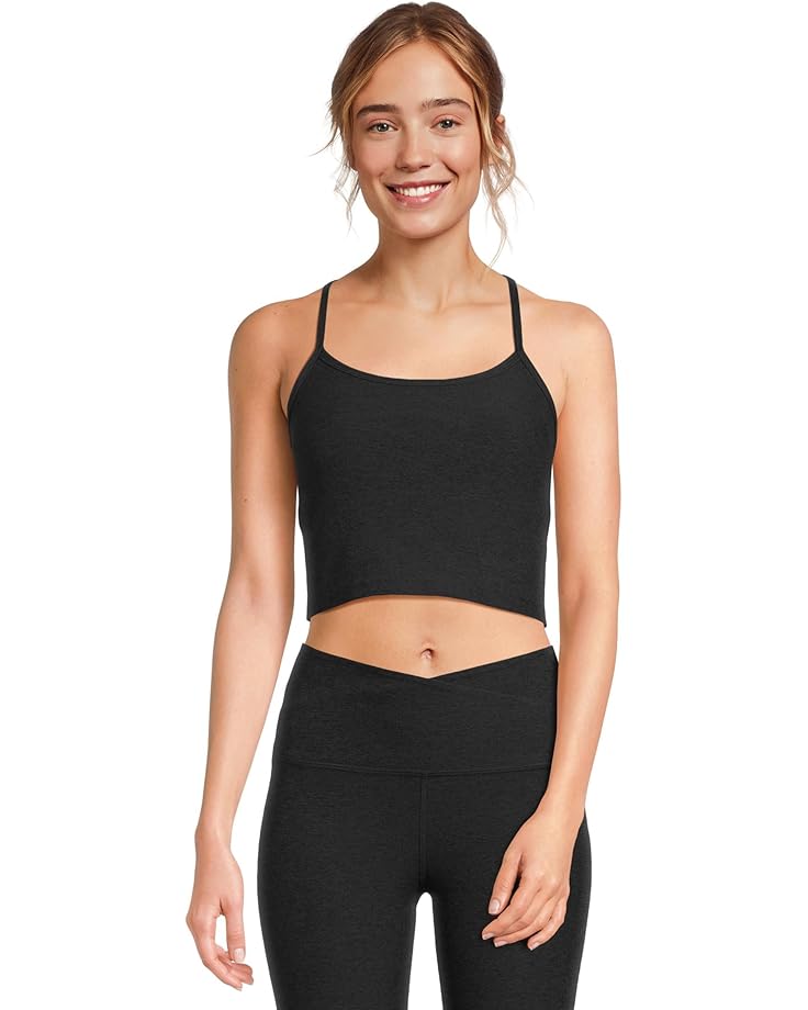 

Топ Beyond Yoga Spacedye Slim Racerback Cropped Tank, цвет Darkest Night