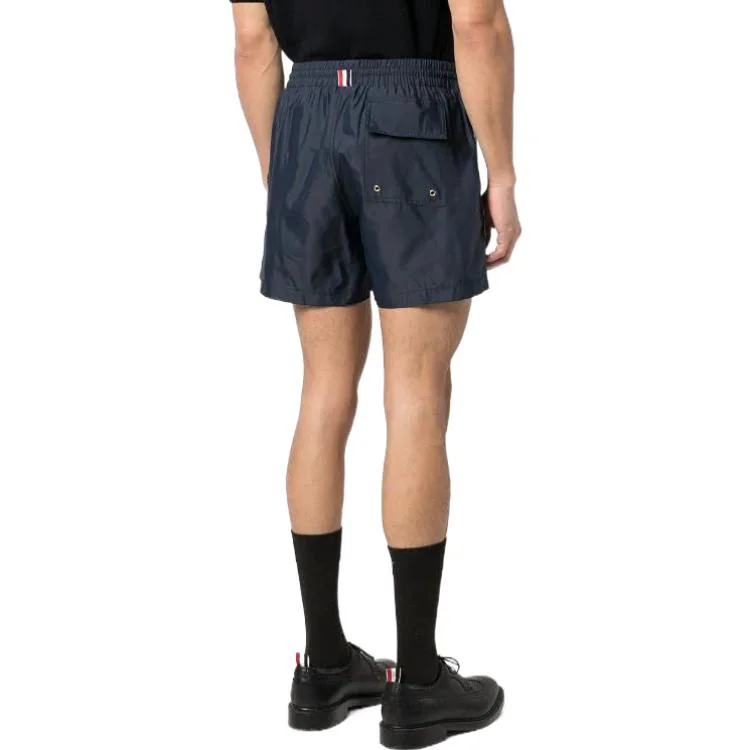 

Шорты для плавания с кулиской и нашивкой Logo Patch THOM BROWNE, синий