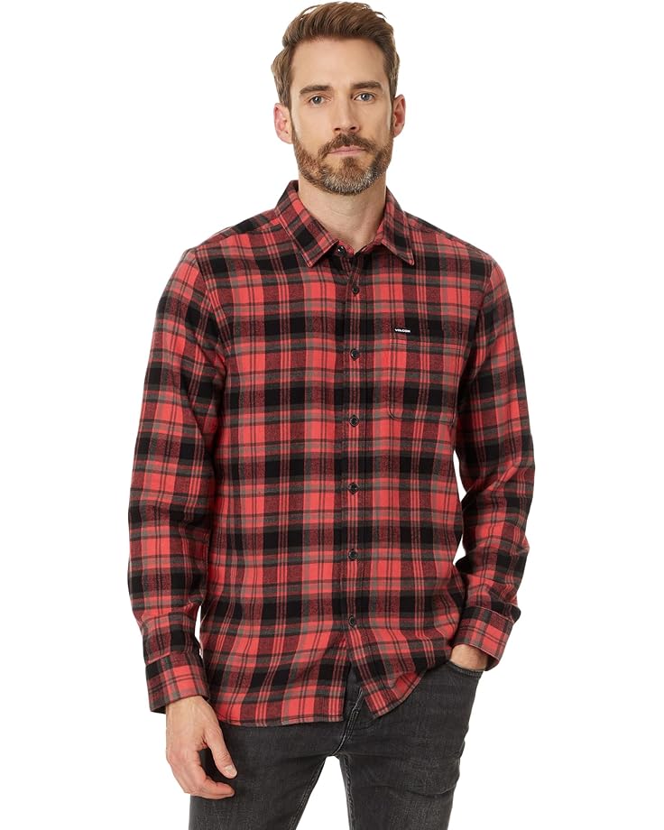 

Лонгслив Volcom Caden Plaid Long Sleeve, цвет Cranberry