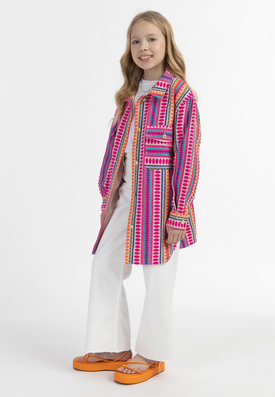 Куртка IZIA Hemdjacke, цвет Mehrfarbig Pink — фото 2