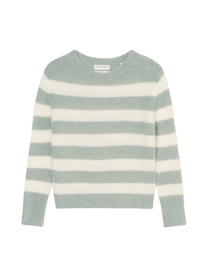 

Пуловер Marc O'Polo Gestreifter Bouclé regular, цвет stripe/frozen mint