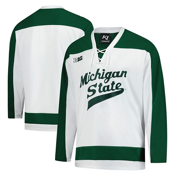 

Мужская белая хоккейная майка Michigan State Spartans home replica K1 Sportswear