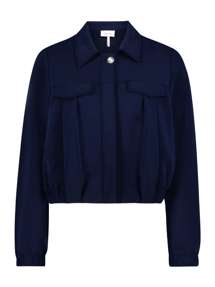 

CARTOON Повседневная куртка с накладными карманами темно-синего цвета