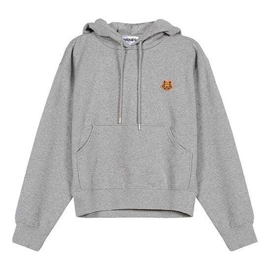 

Свитер fw20 small tiger head loose hooded long sleeves hoodie pearl gray Kenzo, серый