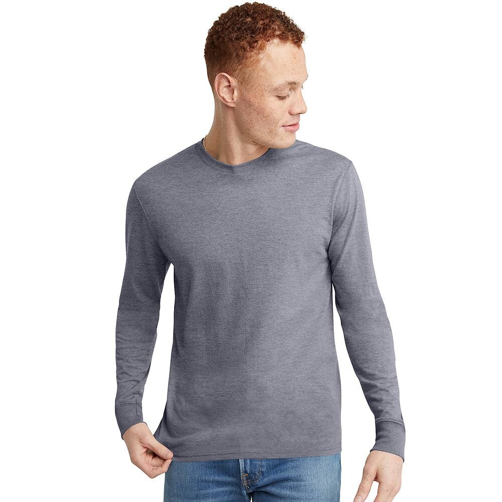

Мужская футболка Hanes Originals Tri-Blend, цвет Athletic Navy Heather