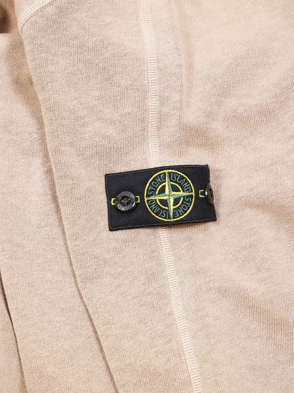 Худи с нашивкой логотипа Stone Island Junior, нейтральный — фото 3