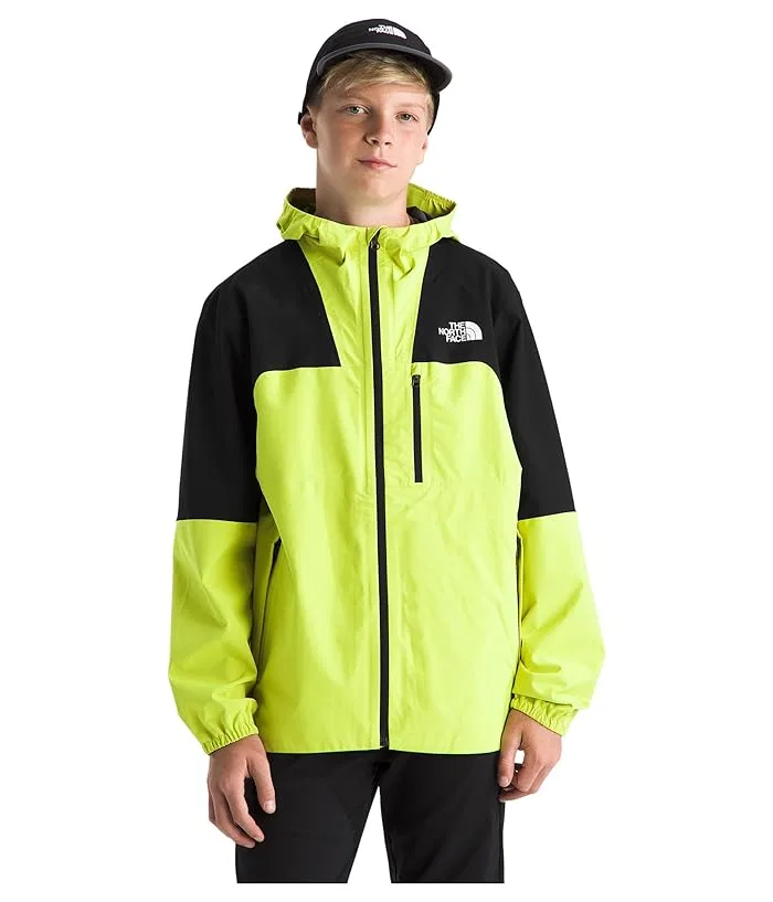 Куртка непромокаемая Hike Packable Shell The North Face Kids, Tnf Black/Fizz Lime — фото 2