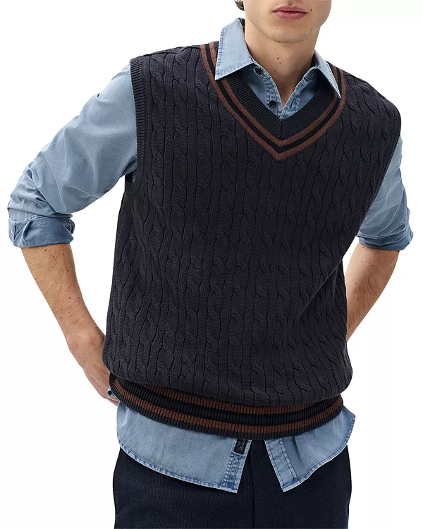 

Тристан крикетный свитер-майка Rag & Bone, серый