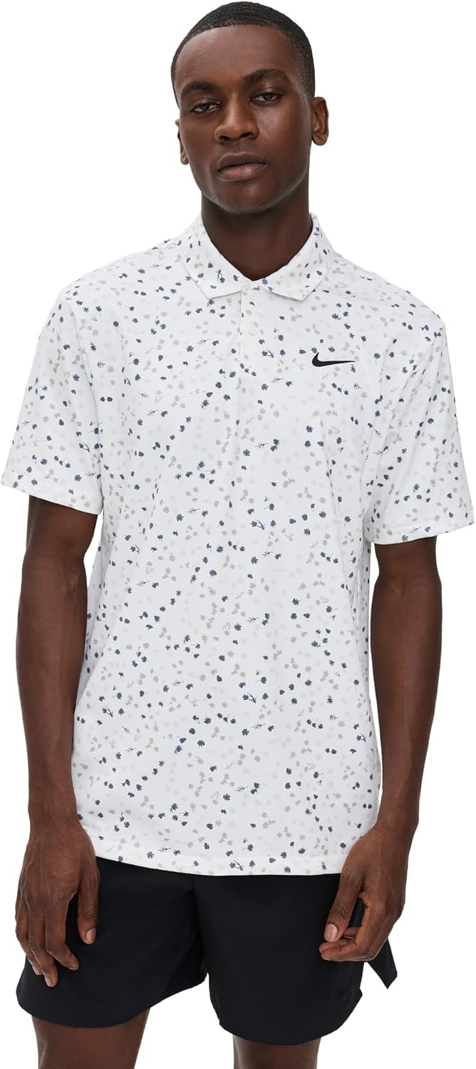 

Мужская футболка-поло Nike Tour с микроцветочным принтом, White/Light Carbon/Black, Белый, Мужская футболка-поло Nike Tour с микроцветочным принтом, White/Light Carbon/Black