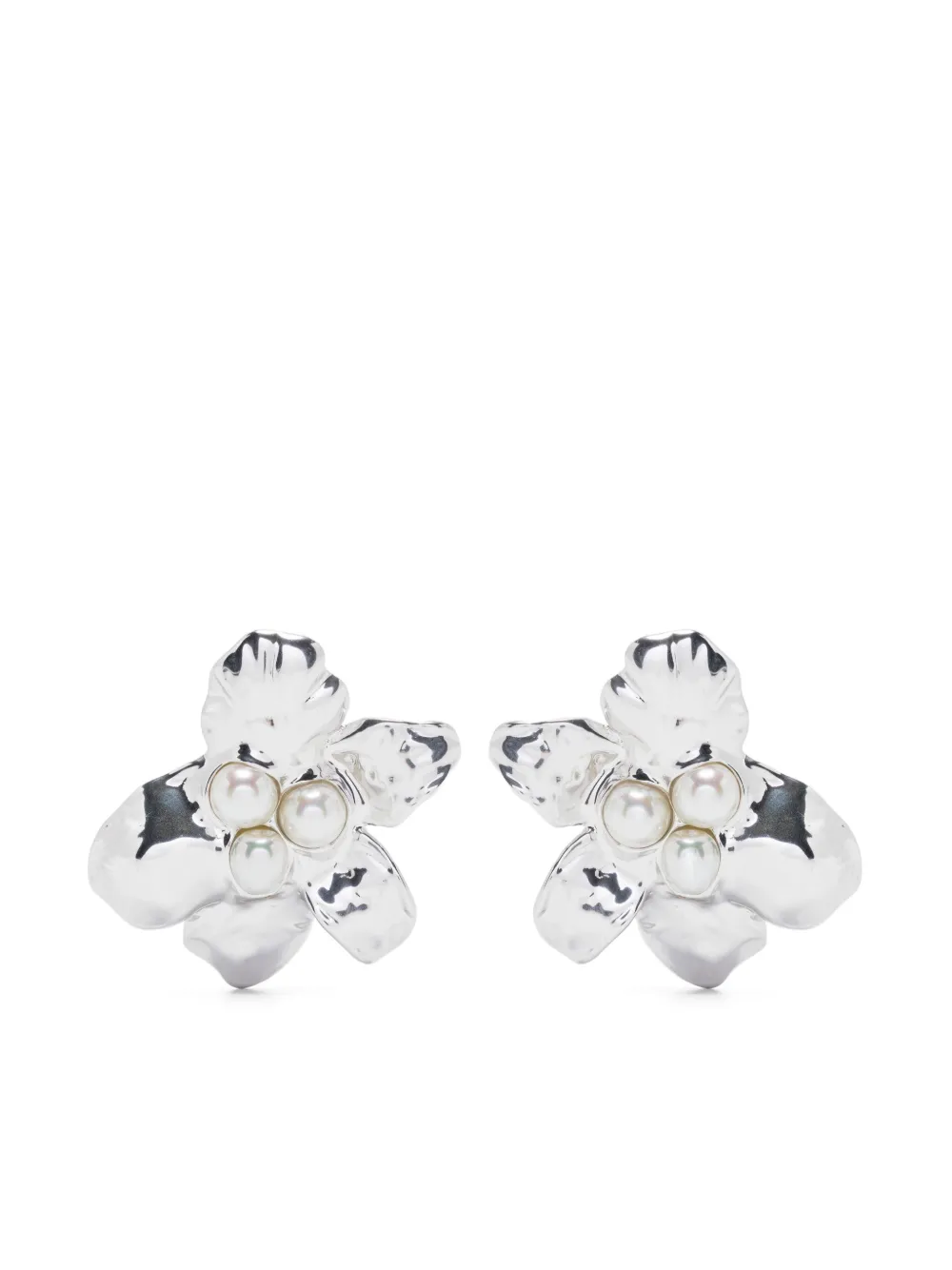 

Серьги X Quentin Jones Sculpted Flower Ryenn's Eyes, серебяный
