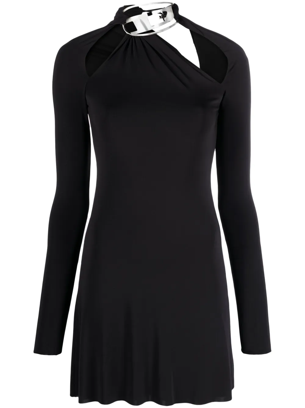 

Платье мини с логотипом DIESEL, черный