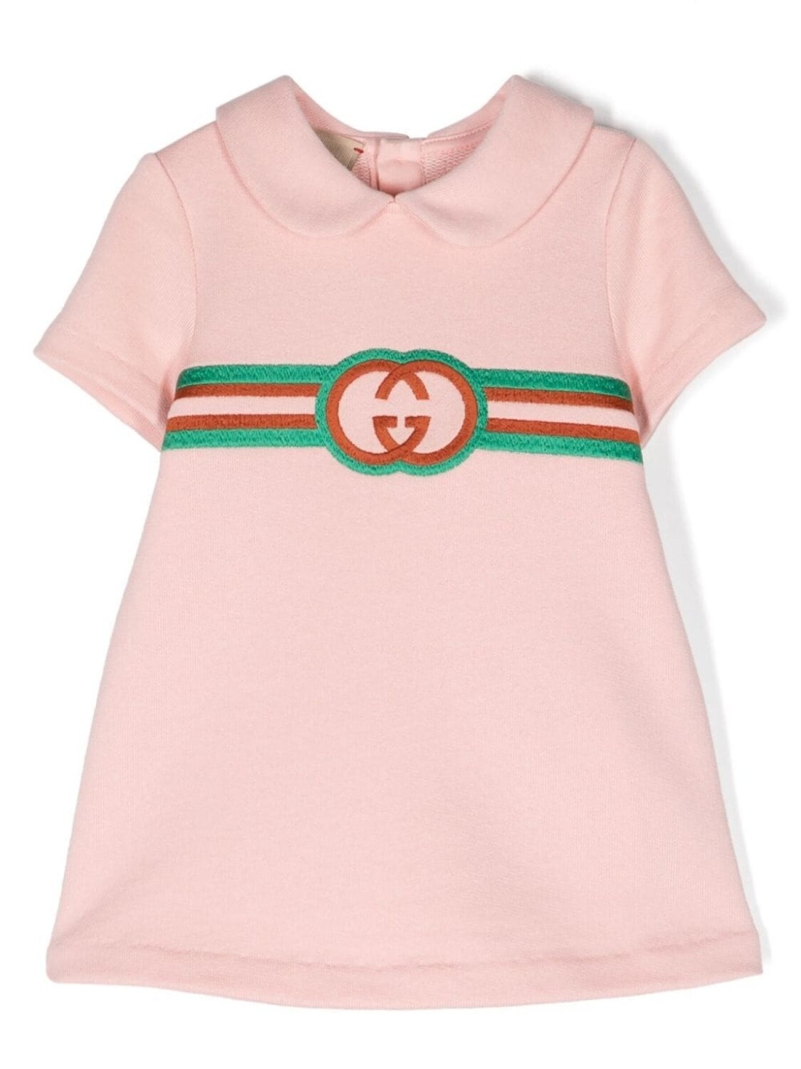 

Gucci Kids платье с вышивкой Interlocking G, розовый
