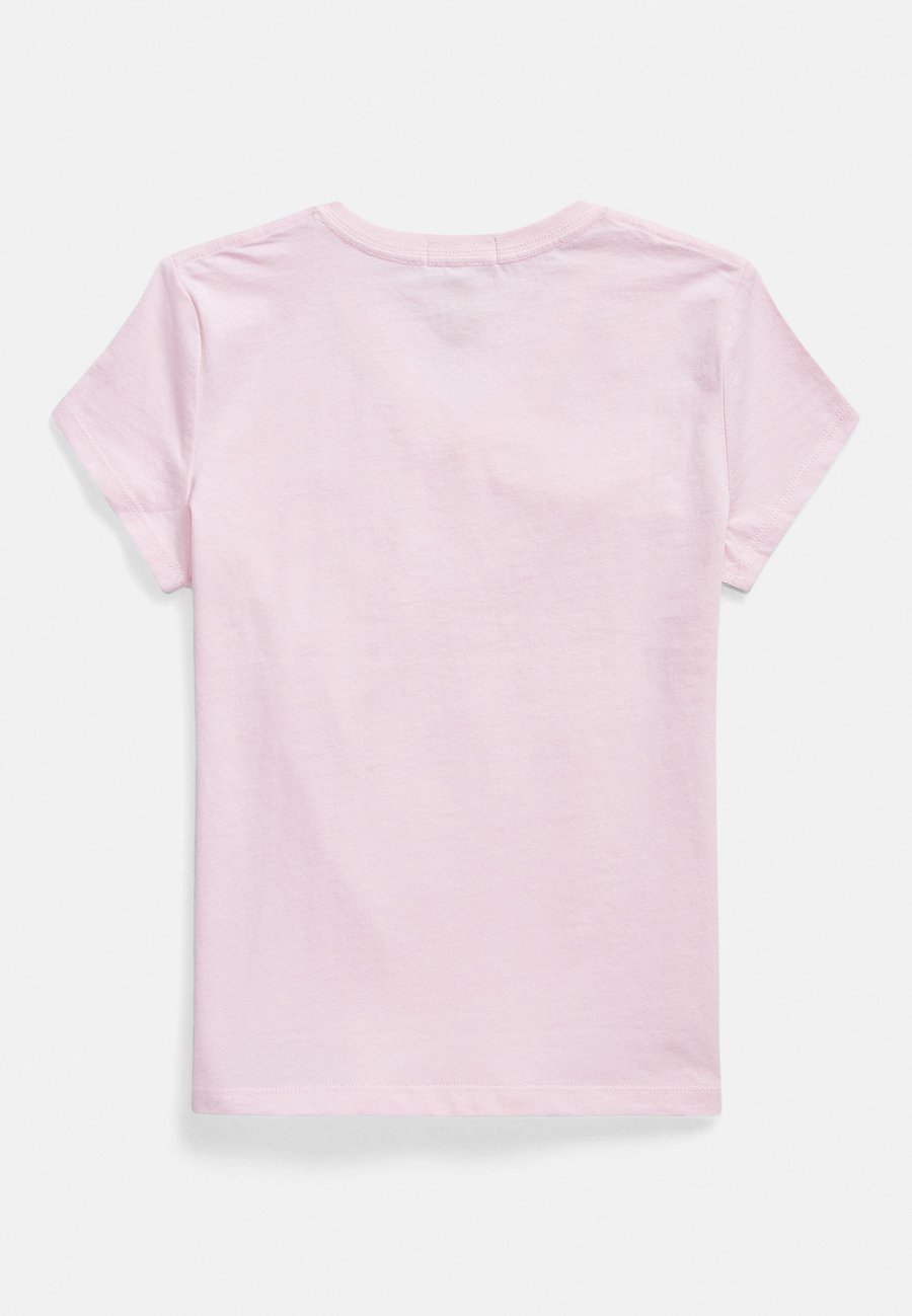Футболка Polo Ralph Lauren COTTON JERSEY V-NECK TEE 7-14Y, Hint Of Pink/Pink — фото 2