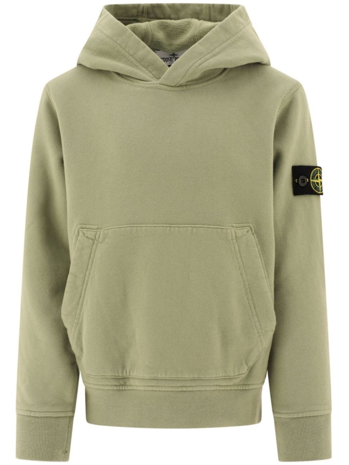 

Stone Island Junior толстовка с капюшоном из хлопка с изображением компаса, зеленый