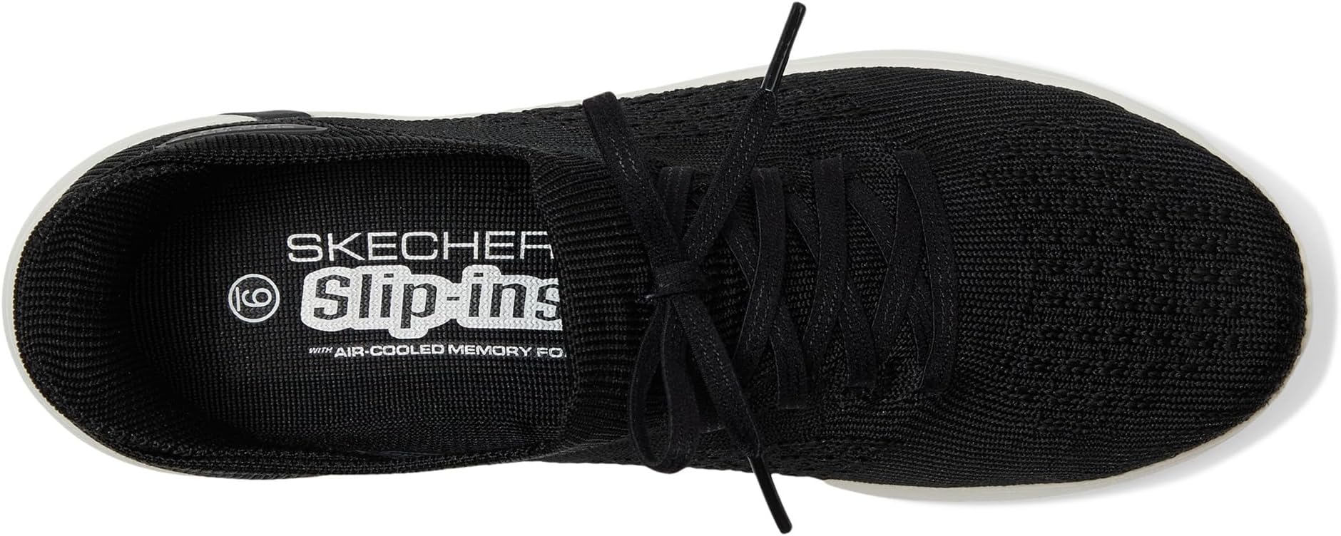 Кроссовки SKECHERS Performance On-The-Go Hands Free Slip-ins Swift w/ Knit Fit, черный/белый — фото 2