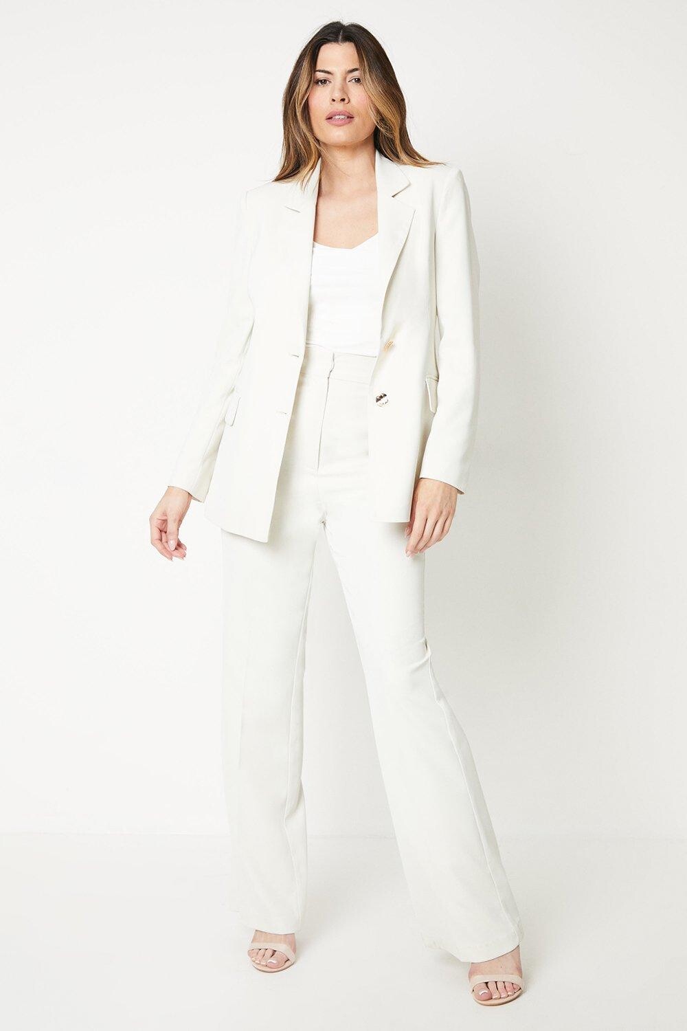 

Двубортный пиджак с пуговицами Wallis, белый