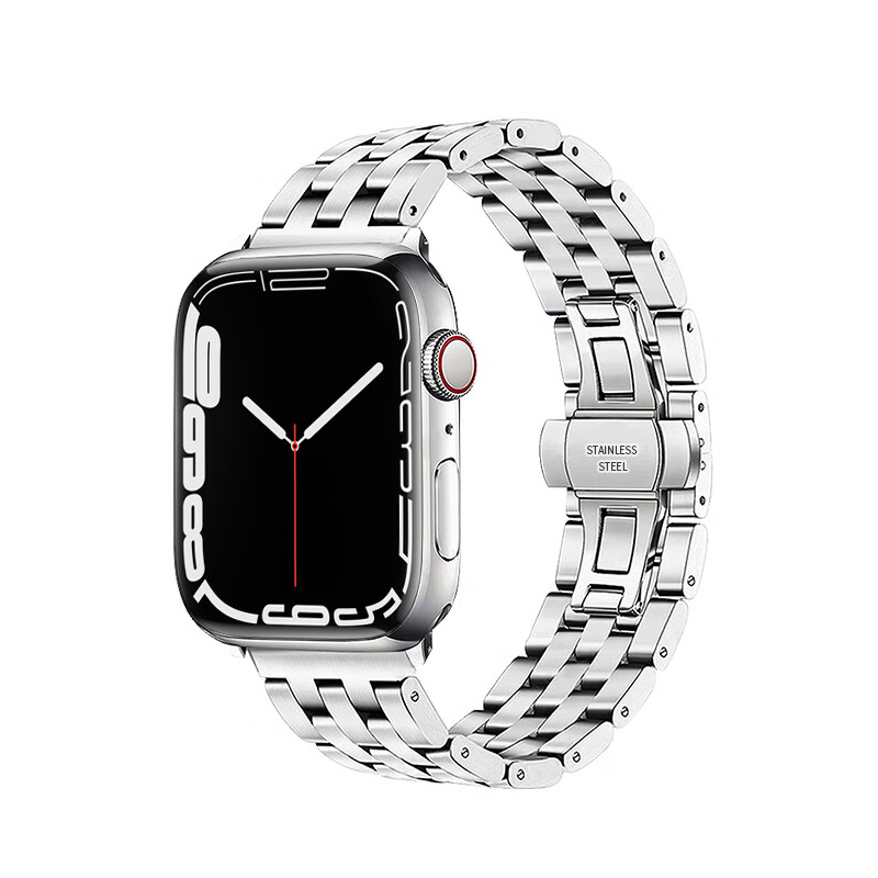 

Ремешок Apple Совместимость Нержавеющая сталь 49 мм IBOANN, Серебристый