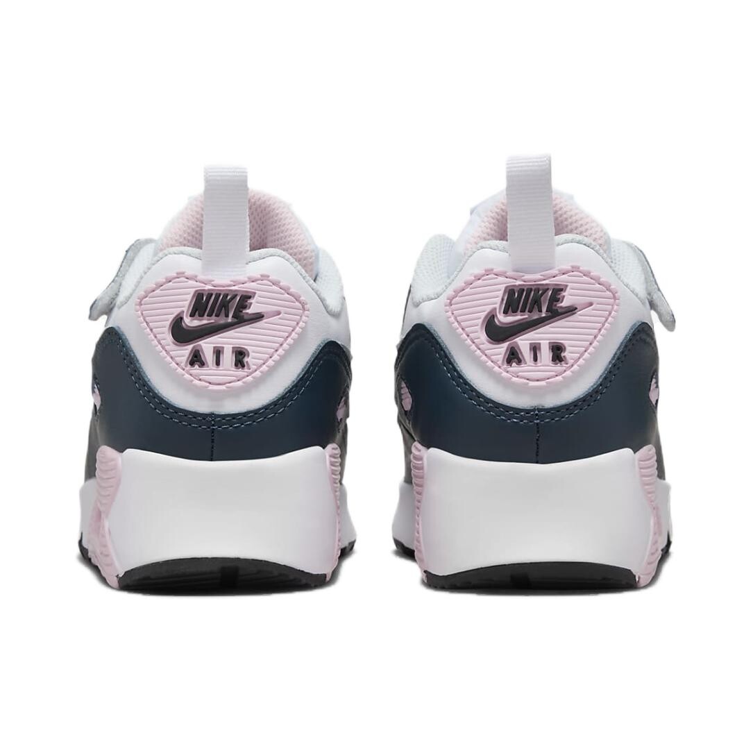 Кроссовки Nike Air Max 90 Kids Lifestyle Shoes PS, белый/розовый/темно-синий/серый — фото 4