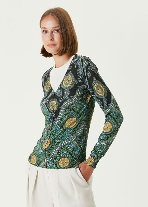 Кардиган Etro, зеленый — фото 3