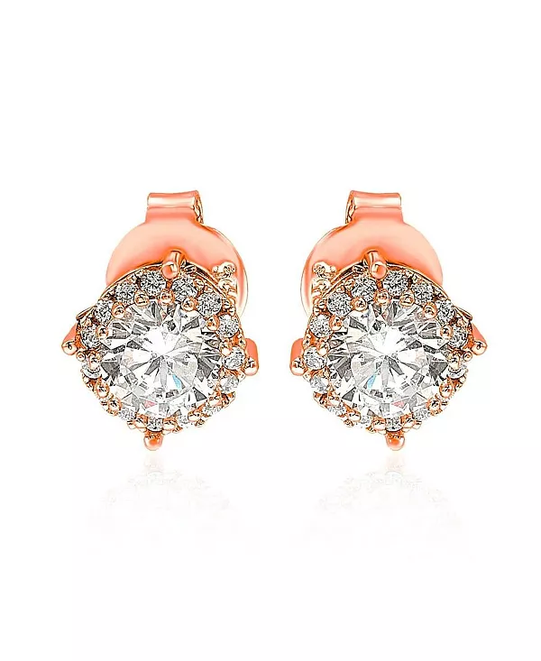 

Серьги-Гвоздики Suzy Levian из стерлингового серебра с круглыми фианитами Suzy Levian New York, rose