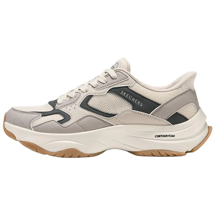 Street Breathable Support Height Increasing низкие массивные кроссовки для мужчин Skechers, бежевый