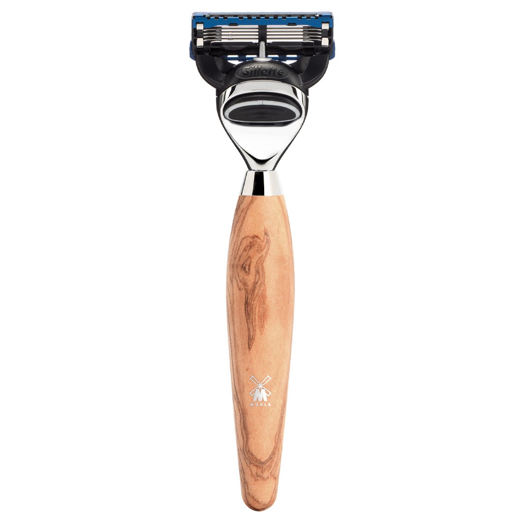 

Крем для бритья kosmo 5-klingen-rasierer, gillette fusion Muehle, griffmaterial olivenholz