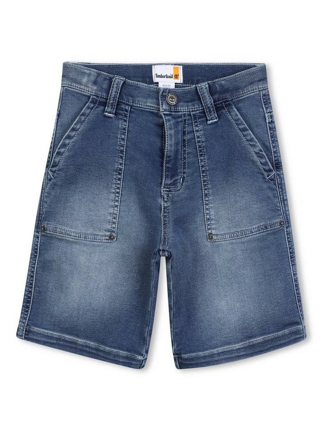 

Детские бермуды свободного кроя из денима Timberland, Double Stone Blue