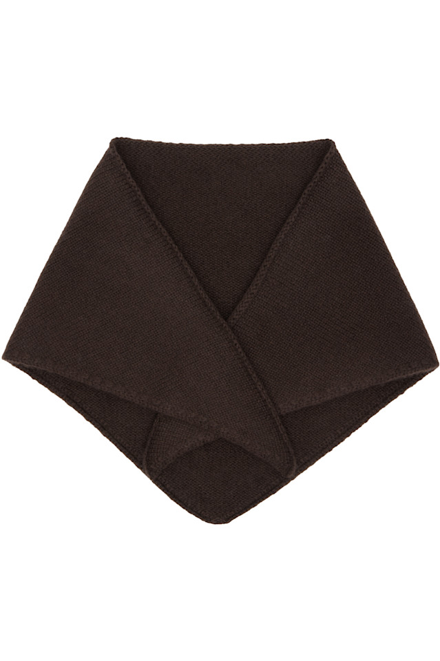 

Yves Salomon Коричневый кашемировый шарф-бандана