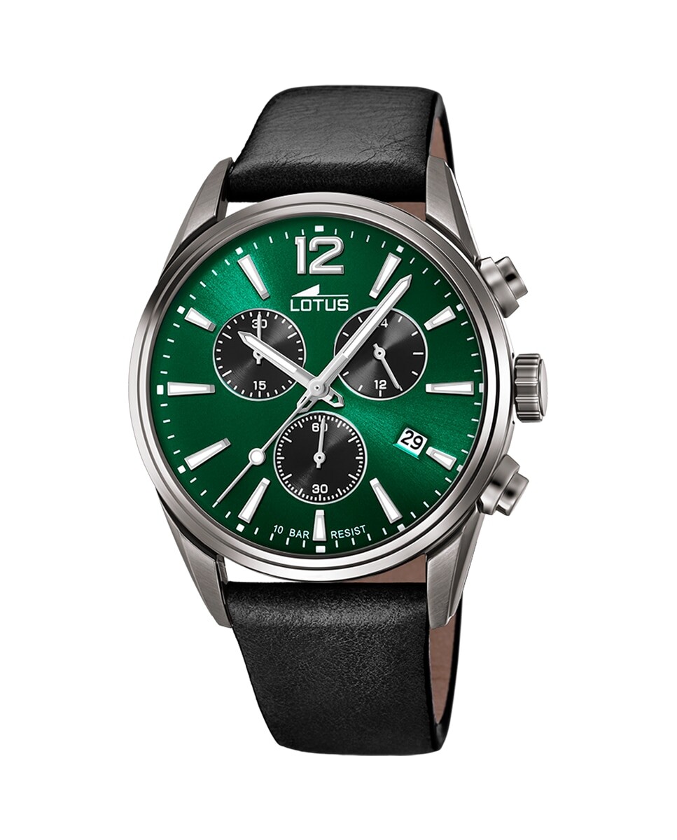 

Мужские часы 18683/4 Chrono в черной коже LOTUS, черный